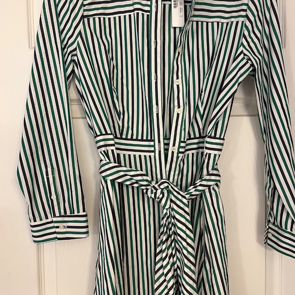 Striped dress with belt - Picture 4 of 5